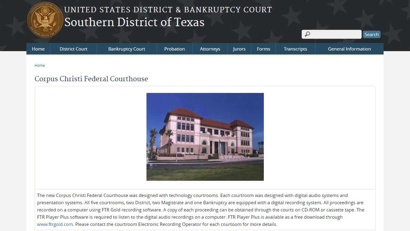 Corpus Christi Federal Courthouse | Southern District of Texas